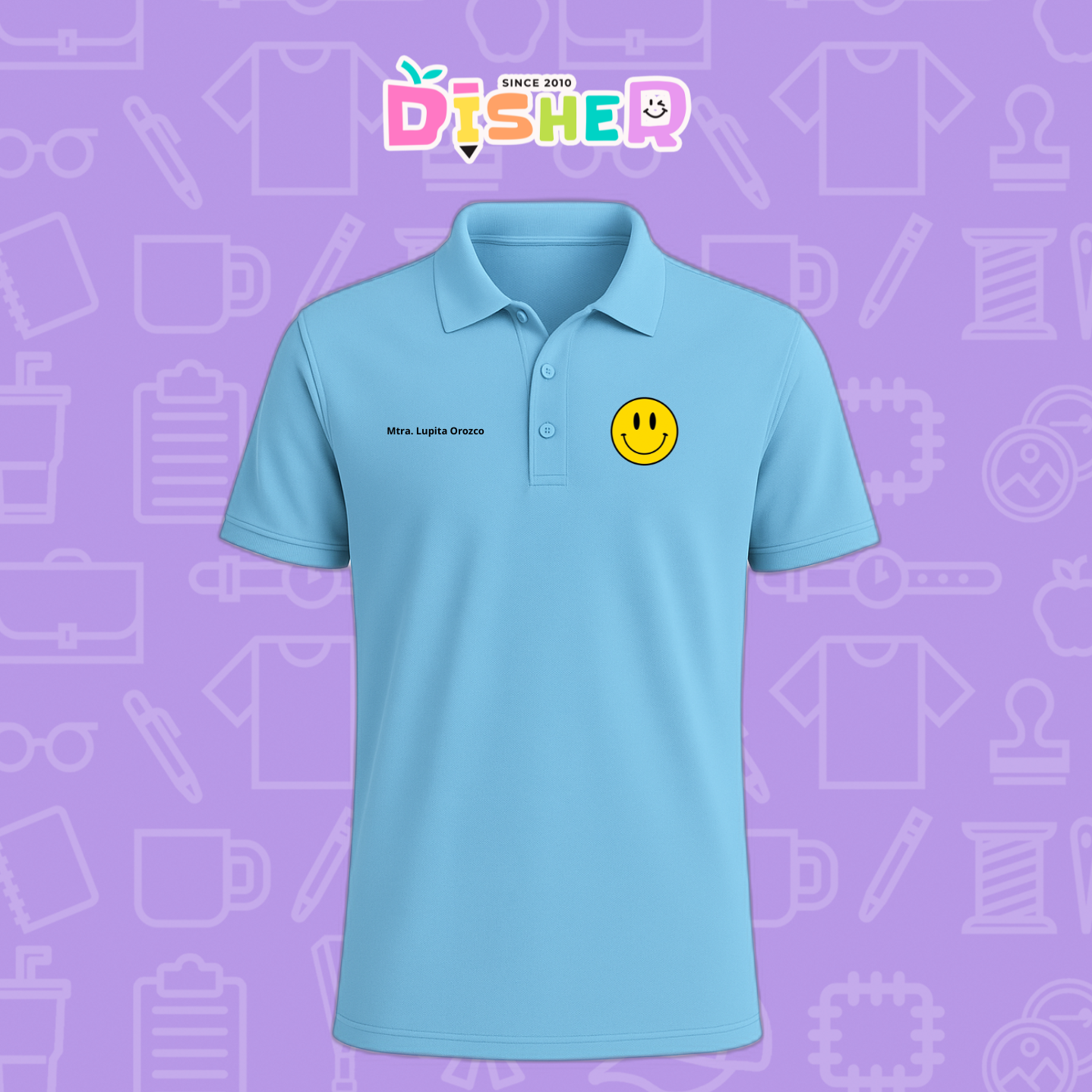 PBD-C-0083: Polo Bordada Dry Fit Caballero I Smily