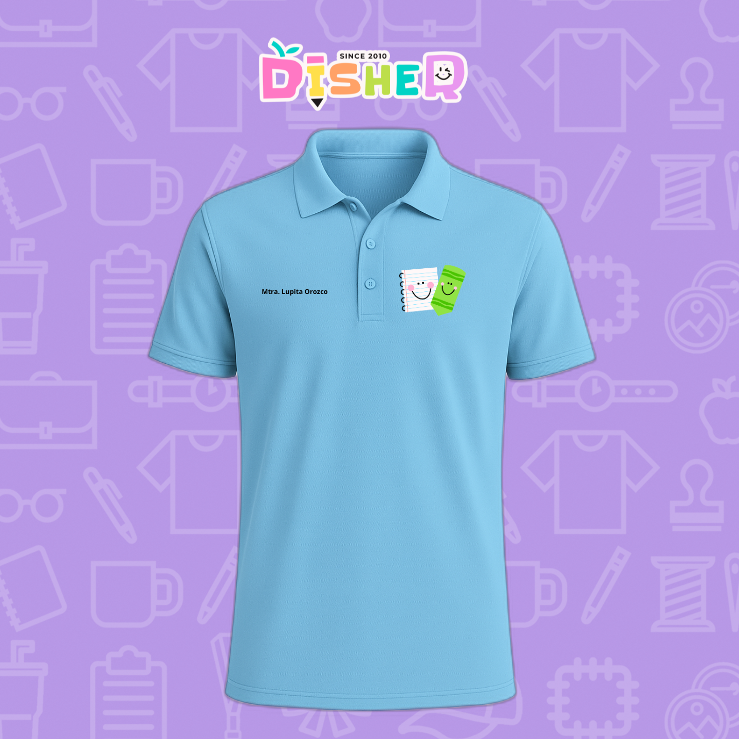 PBD-C-0033: Polo Bordada Dry Fit Caballero I Paper pencil