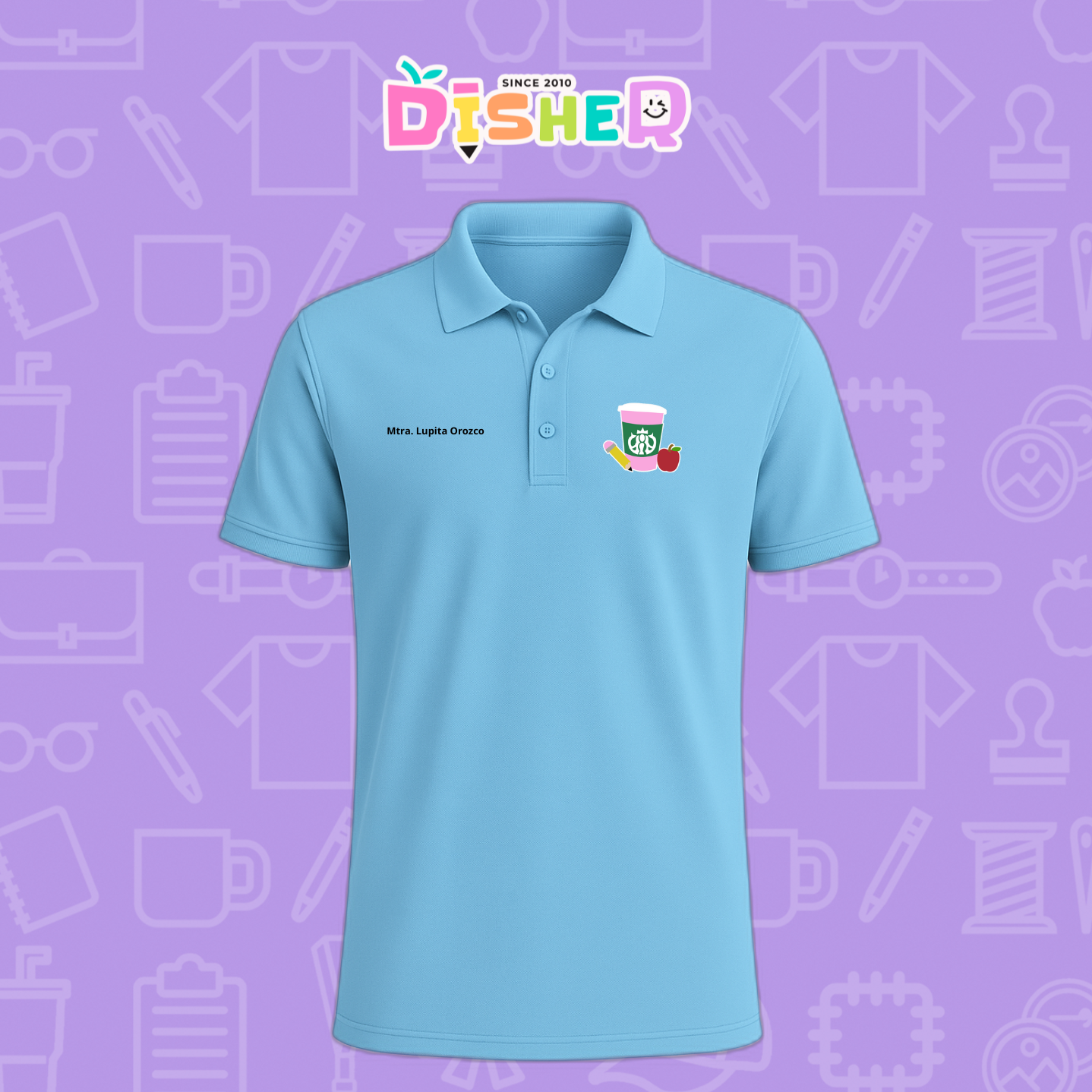 PBD-C-0037: Polo Bordada Dry Fit Caballero I Teacher Starbucks