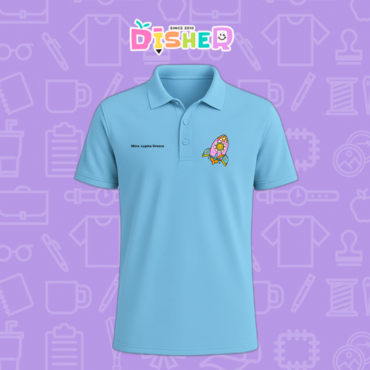 PBD-C-0027: Polo Bordada Dry Fit Caballero I Cohete