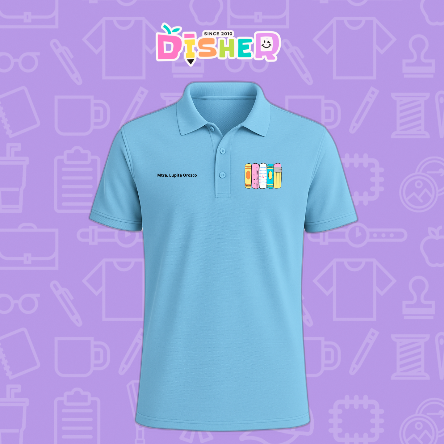 PBD-C-0055: Polo Bordada Dry Fit Caballero I Libros