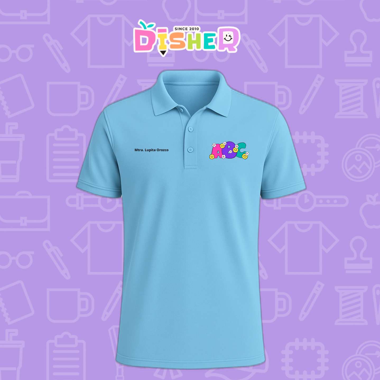PBD-C-0043: Polo Bordada Dry Fit Caballero I Abc flores
