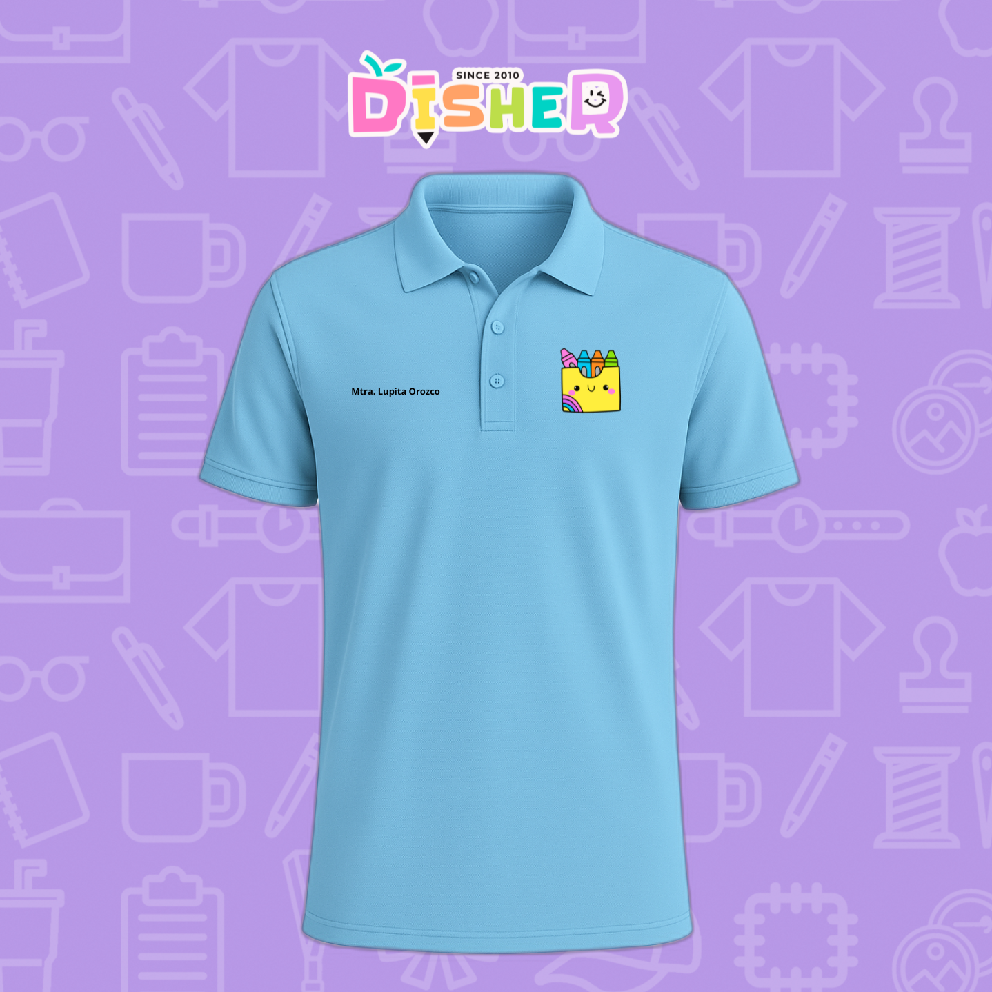 PBD-C-0016: Polo Bordada Dry Fit Caballero I Cajita crayola