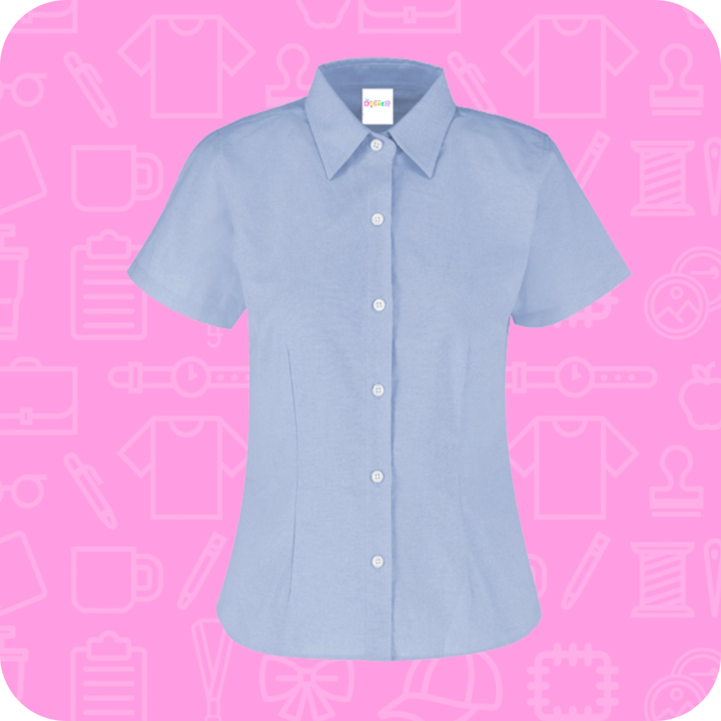 Camisa oxford manga corta dama