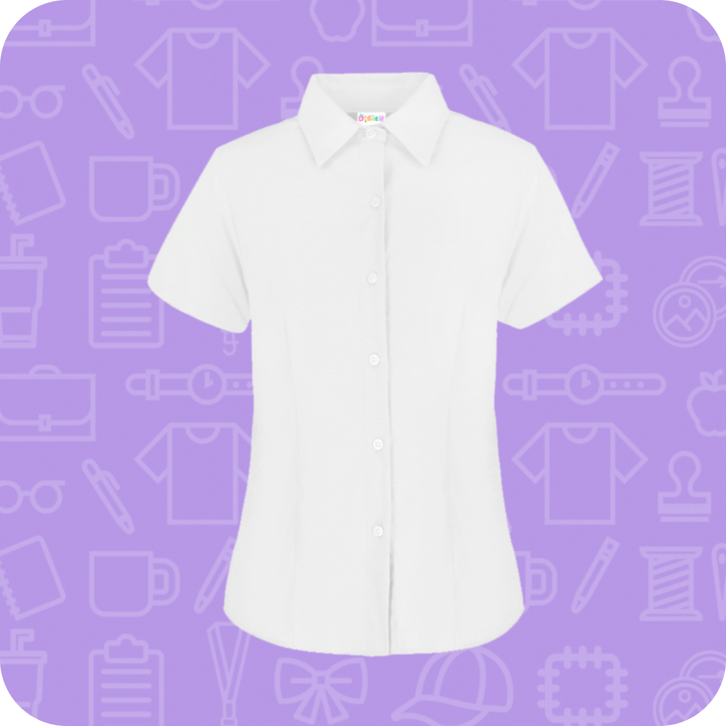 Camisa gabardina manga corta dama