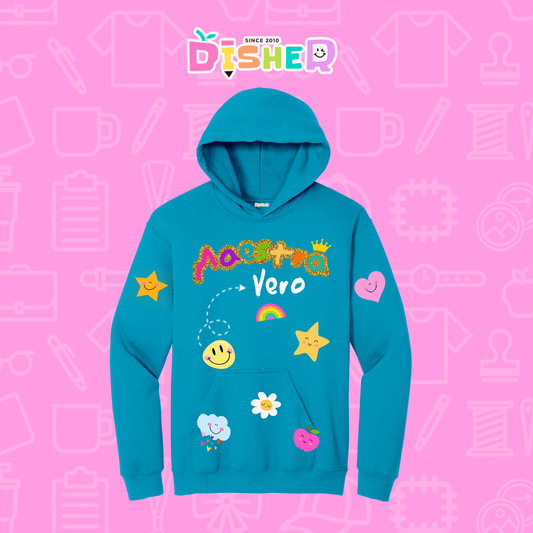 SGX- E-001 - Sudadera con gorro unisex estampada: maestra figurillas