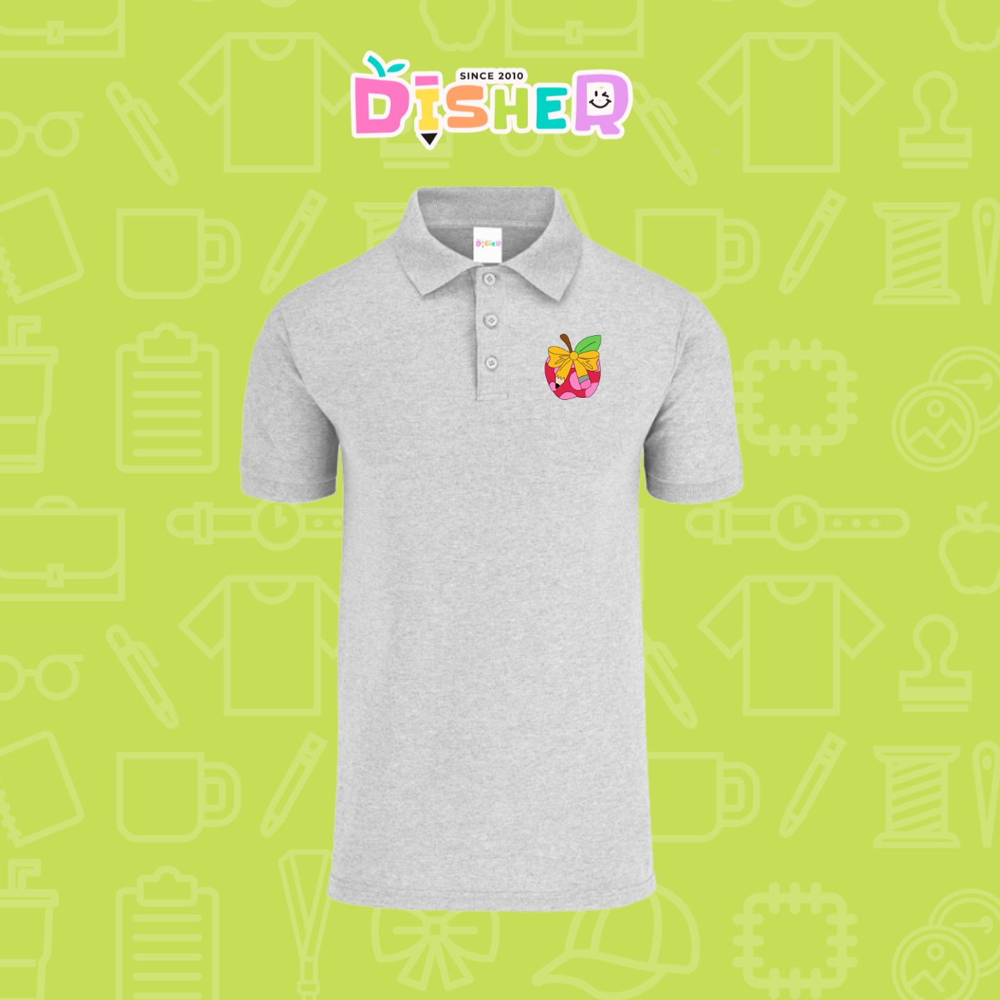 PBY-C-0012: Polo Bordada 50/50 Caballero I Manzana moño