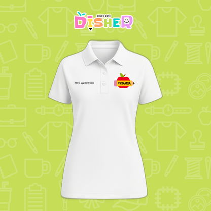 PBD-D-085: Polo Bordada Dry Fit Dama I Manzana primaria