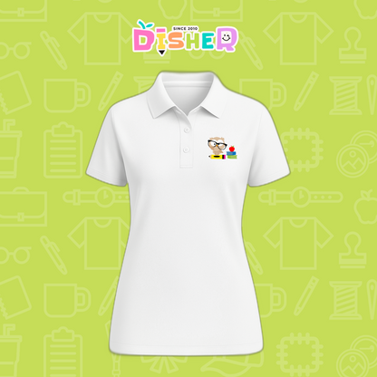 PBD-D-072: Polo Bordada Dry Fit Dama I Búho lentes