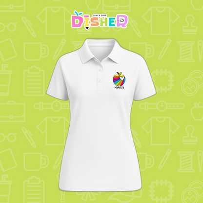 PBD-D-075: Polo Bordada Dry Fit Dama I Manzana rayaz colores