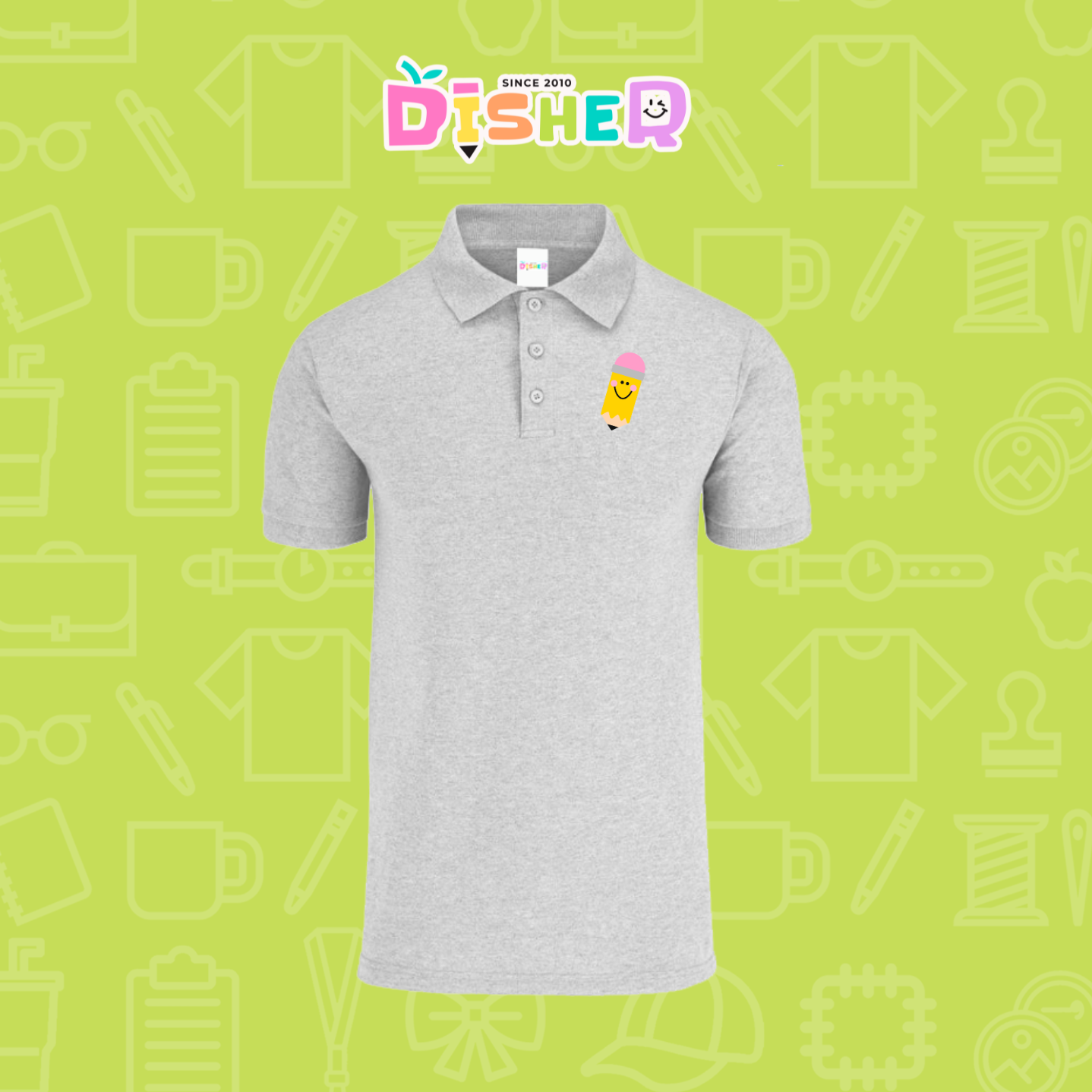 PBY-C-0031: Polo Bordada 50/50 Caballero I Smile Pencil