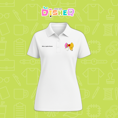 PBD-D-005 : Polo Bordada Dry Fit Dama I Moño lápiz hoja