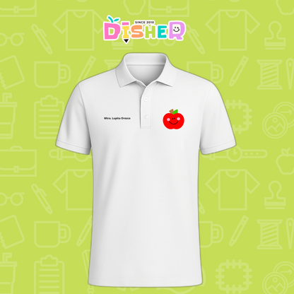 PBD-C-0030: Polo Bordada Dry Fit Caballero I Smile Apple