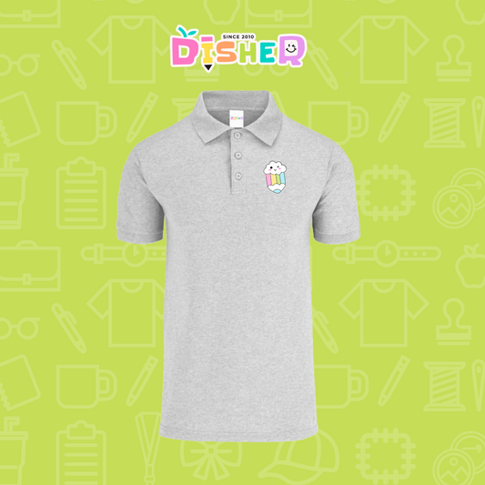 PBY-C-0057: Polo Bordada 50/50 Caballero I Lápiz nube