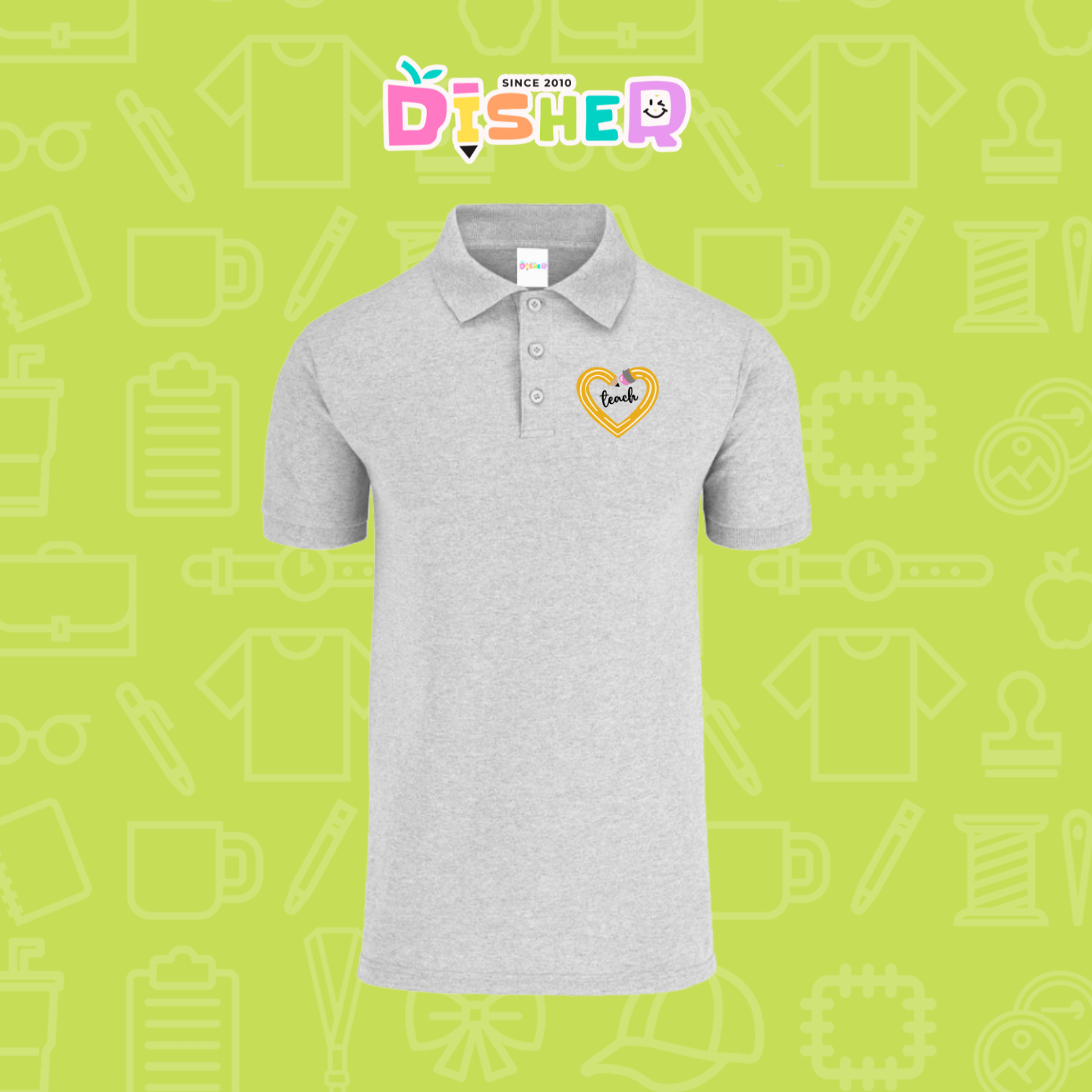 PBY-C-0100: Polo Bordada 50/50 Caballero I Lápiz teach