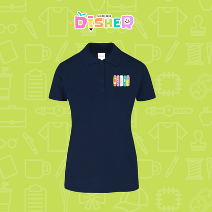 PBY-D-0055: Polo Bordada 50/50 Dama I Libros