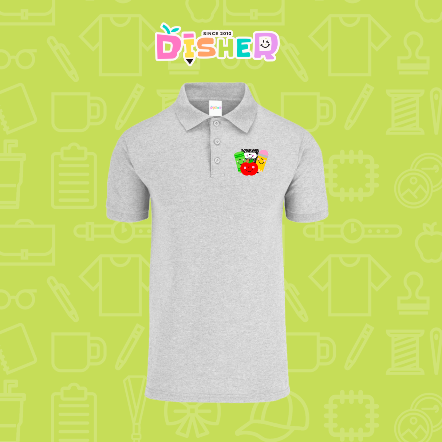 PBY-C-0032: Polo Bordada 50/50 Caballero I Smile Supplies