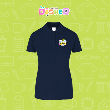 PBY-D-0093: Polo Bordada 50/50 Dama I Corazón papel primaria