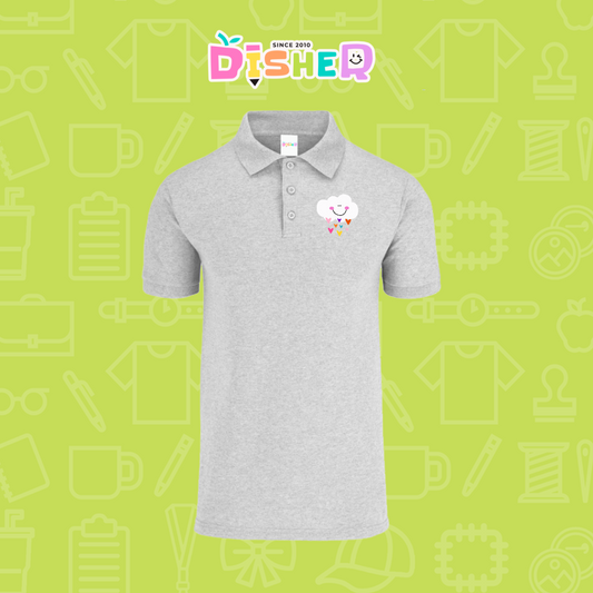 PBY-C-0022: Polo Bordada 50/50 Caballero I Nube corazones