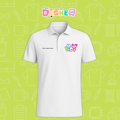 PBD-C-0062: Polo Bordada Dry Fit Caballero I  Niños trazos