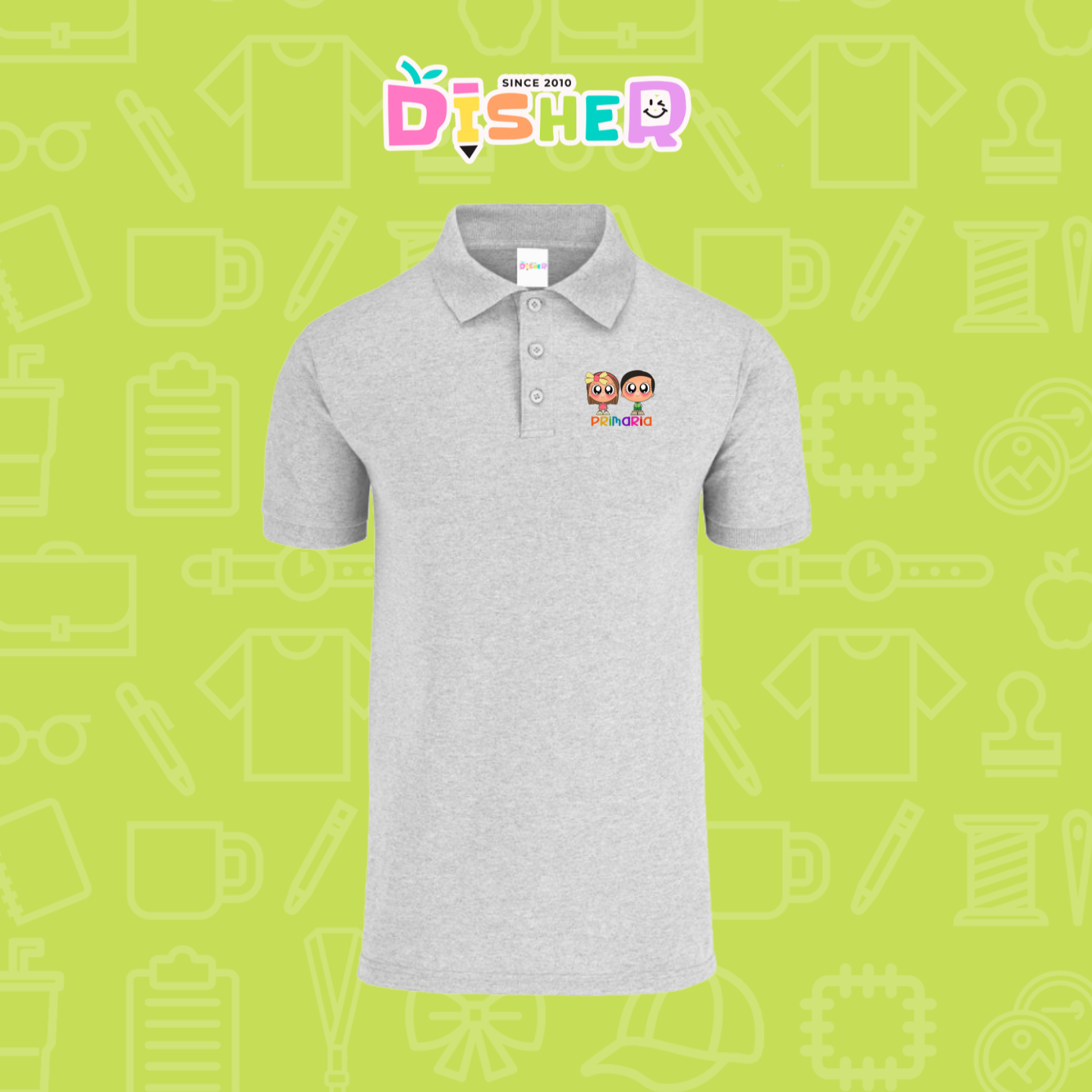 PBY-C-0002: Polo Bordada 50/50 Caballero I Niños primaria