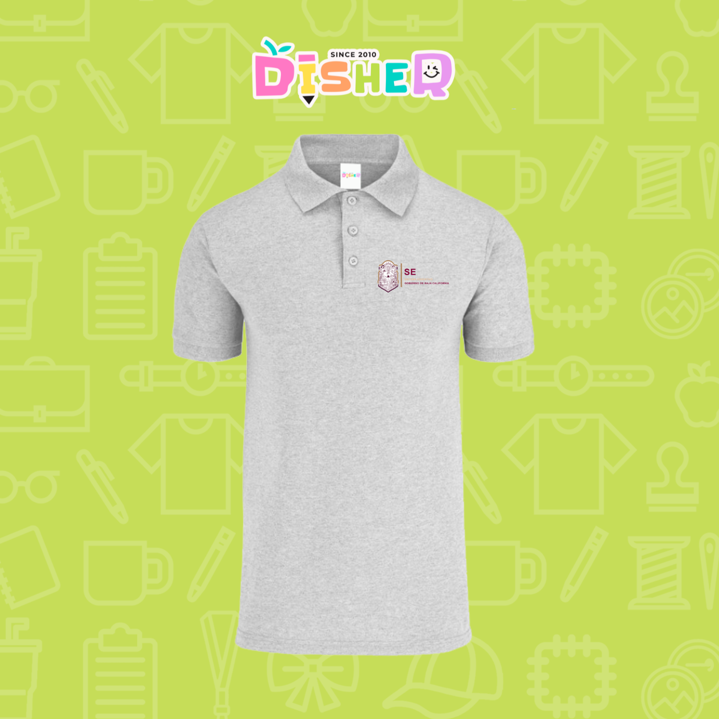 PBY-C-0097: Polo Bordada 50/50 Caballero I Sistema Educativo BC