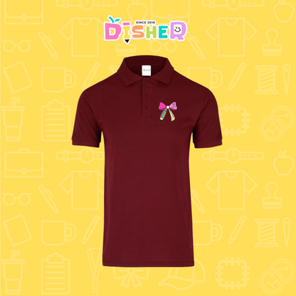 PBY-C-0040: Polo Bordada 50/50 Caballero I Moño arcoíris