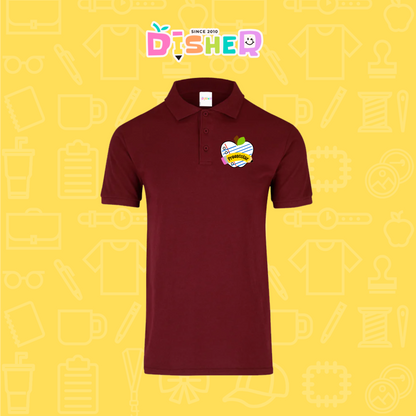 PBY-C-0092: Polo Bordada 50/50 Caballero I Corazón papel preescolar