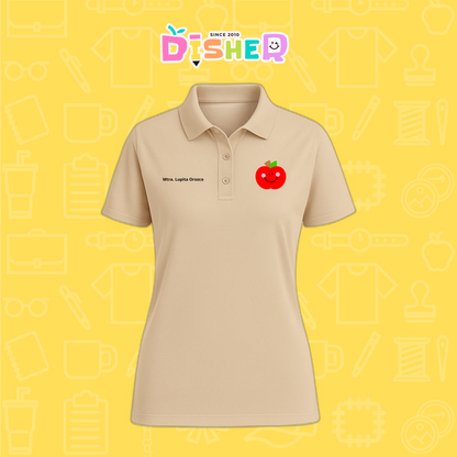 PBD-D-030: Polo Bordada Dry Fit Dama I Smile Apple