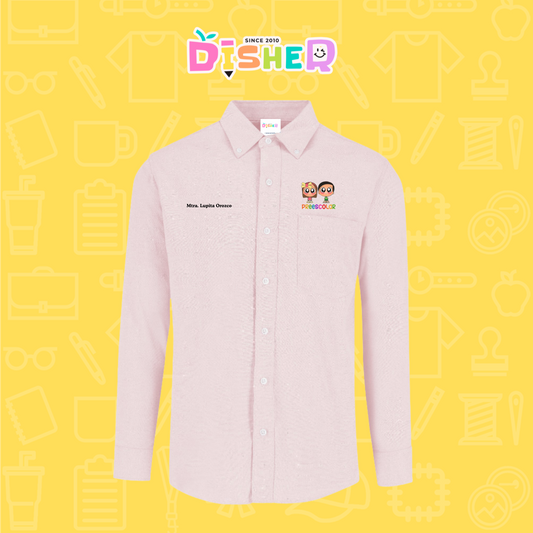 CBOL-C-002: Camisa Bordada Oxford Manga Larga Caballero I Starcitos preescolar