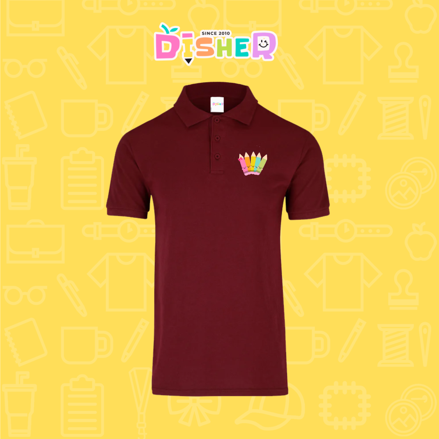 PBY-C-0042: Polo Bordada 50/50 Caballero I Amigas crayolas