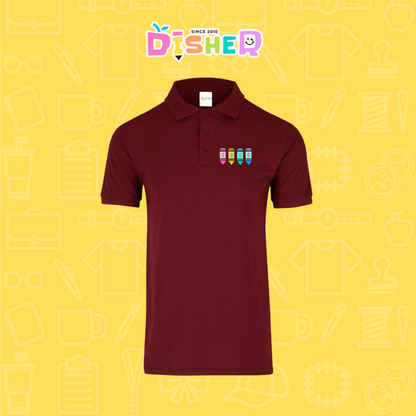 PBY-C-0045: Polo Bordada 50/50 Caballero I Crayolas pastel