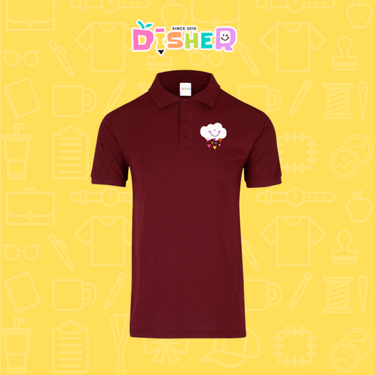 PBY-C-0022: Polo Bordada 50/50 Caballero I Nube corazones