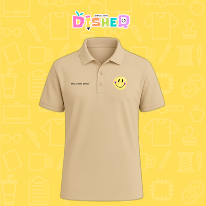 PBD-C-0021: Polo Bordada Dry Fit Caballero I Happy face