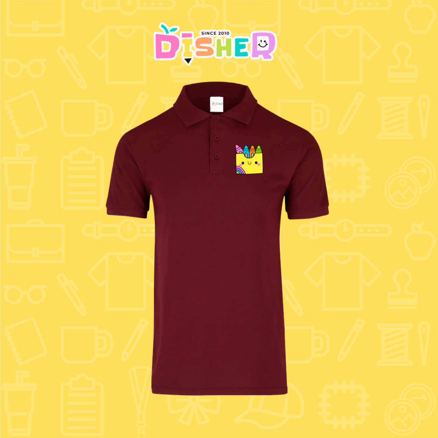 PBY-C-0016: Polo Bordada 50/50 Caballero I Cajita crayola