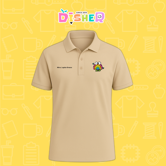 PBD-C-0029: Polo Bordada Dry Fit Caballero I Arcoíris manitas