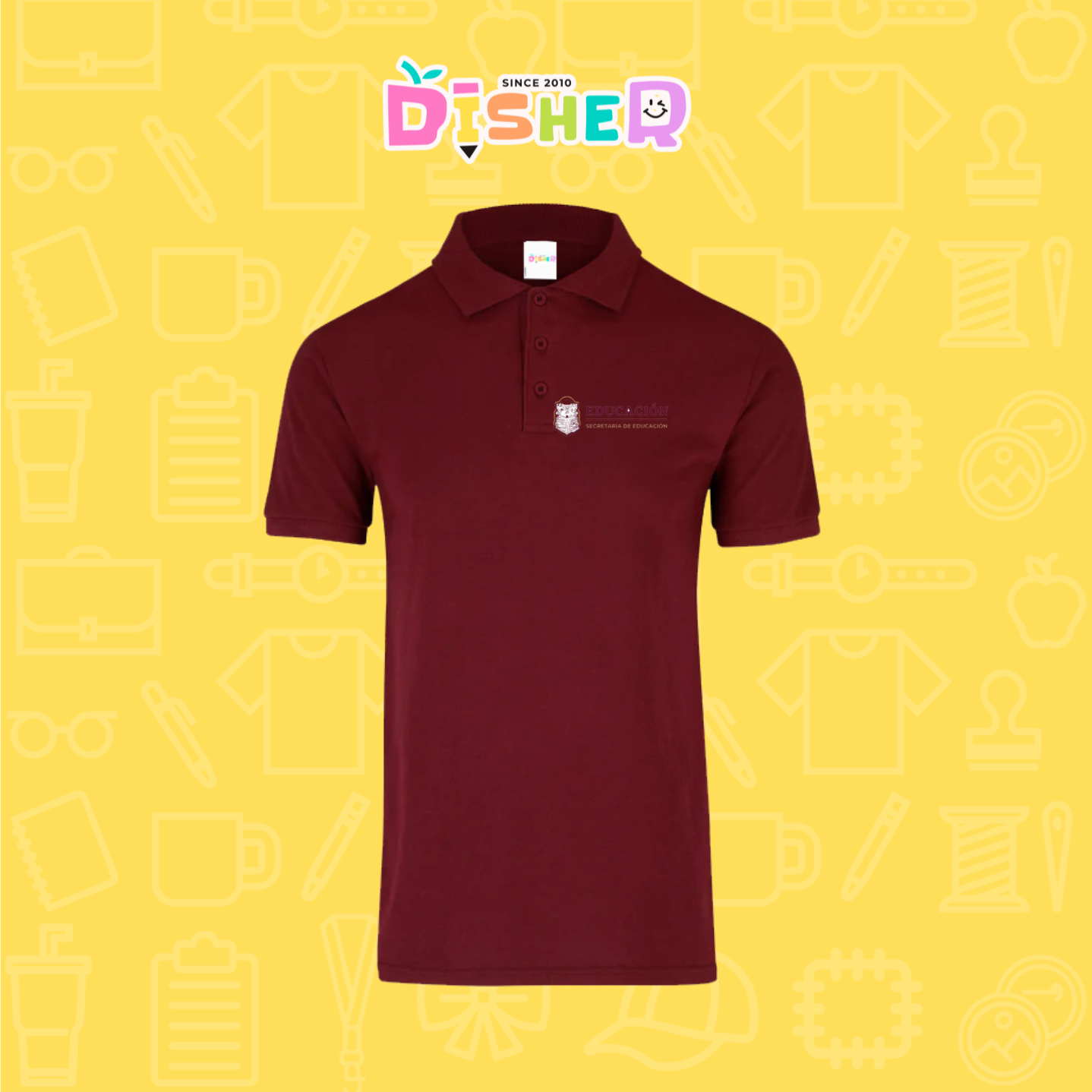 PBY-C-0096: Polo Bordada 50/50 Caballero I Educación