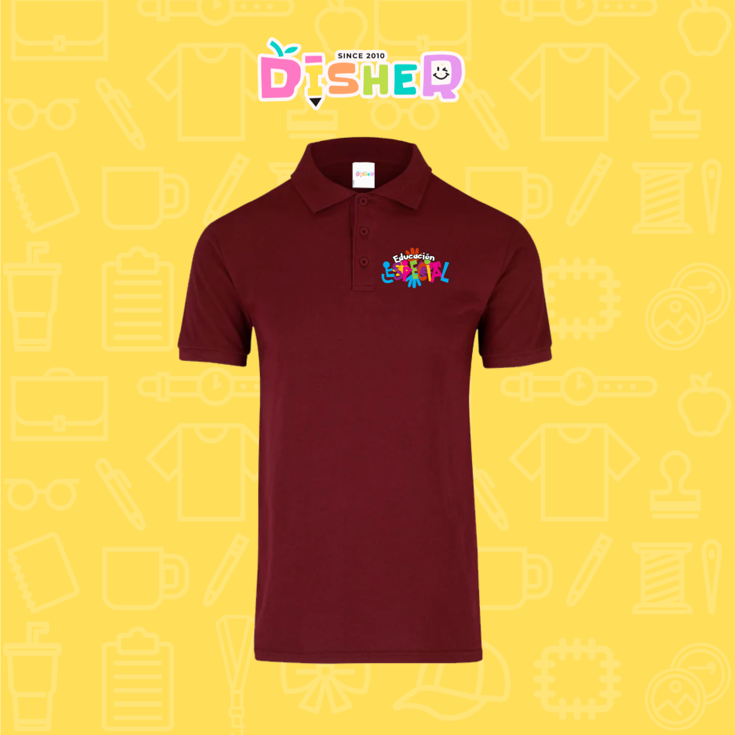 PBY-C-0078: Polo Bordada 50/50 Caballero I Educación especial