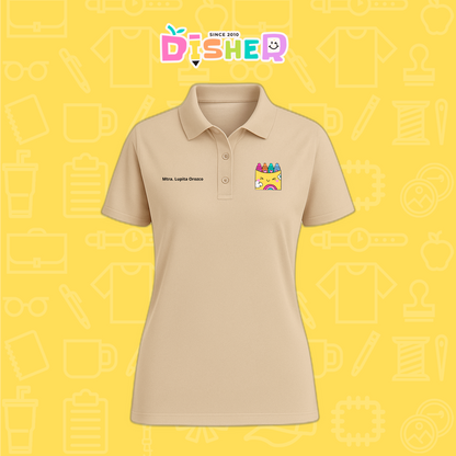 PBD-D-054: Polo Bordada Dry Fit Dama I Cajita sonriente