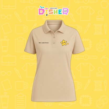 PBD-D-046: Polo Bordada Dry Fit Dama I Estrellitas