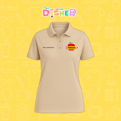 PBD-D-085: Polo Bordada Dry Fit Dama I Manzana primaria
