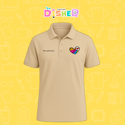 PBD-C-0073: Polo Bordada Dry Fit Caballero I  Corazón lineas