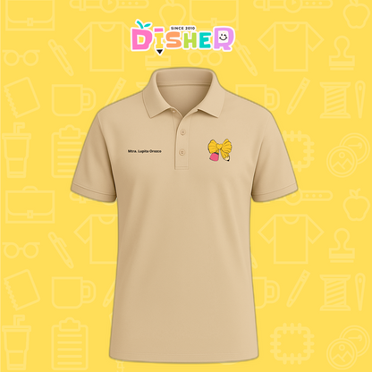 PBD-C-0011: Polo Bordada Dry Fit Caballero I Moño lápiz amarillo