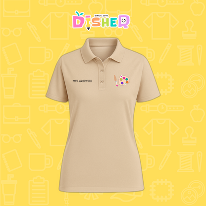 PBD-D-058: Polo Bordada Dry Fit Dama I Acuarelas