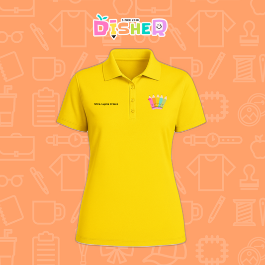 PBD-D-042: Polo Bordada Dry Fit Dama I Amigas crayolas