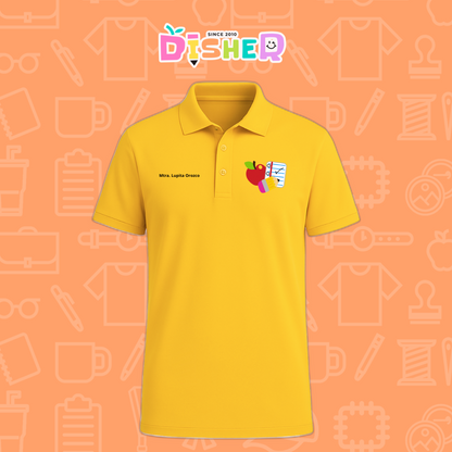 PBD-C-0088: Polo Bordada Dry Fit Caballero I Útiles manzana lápiz