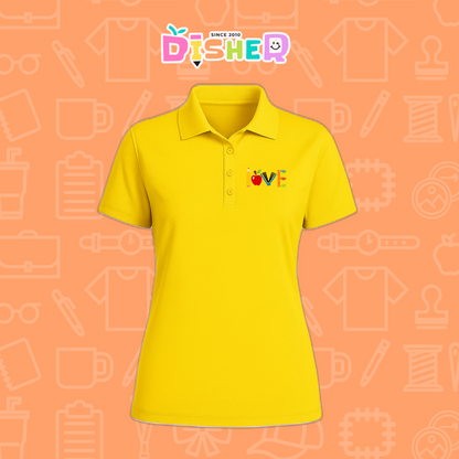 PBD-D-074: Polo Bordada Dry Fit Dama I Love libro