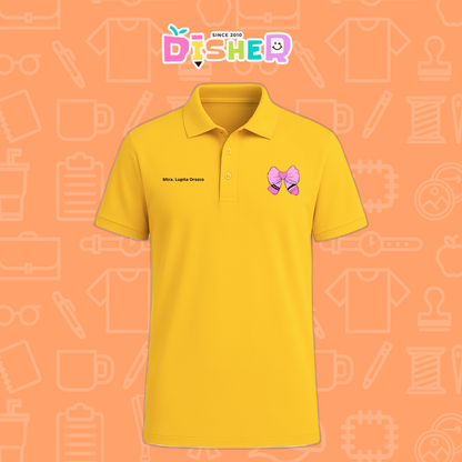 PBD-C-009: Polo Bordada Dry Fit Caballero I Moño rosa clayón
