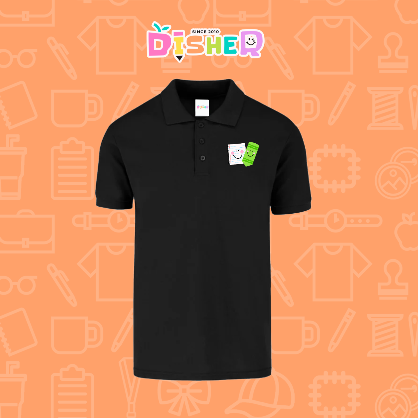 PBY-C-0033: Polo Bordada 50/50 Caballero I Papel pencil