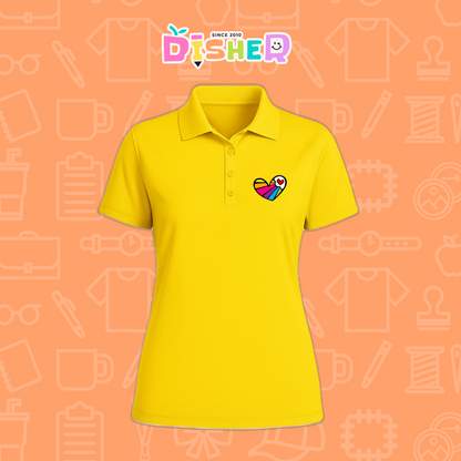 PBD-D-073: Polo Bordada Dry Fit Dama I Corazón lineas